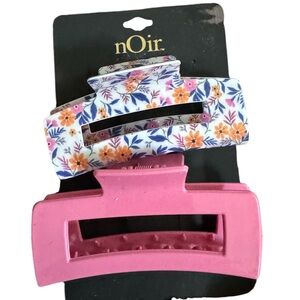 Noir Hair Claw Clips 2PK